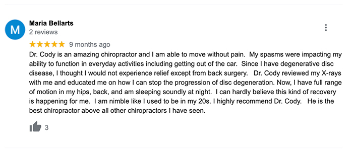 Chiropractic Edmonds WA Edmonds Spine Center Testimonial